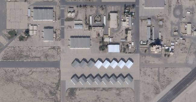 Una vista satellitare mostra la base Ali Al Salem, in Kuwait