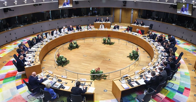 Un’immagine dall’alto del Consiglio europeo