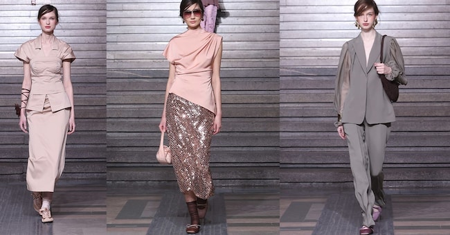 Tre look dalla collezione Occasionwear PE 2026 di Atelier Emé
