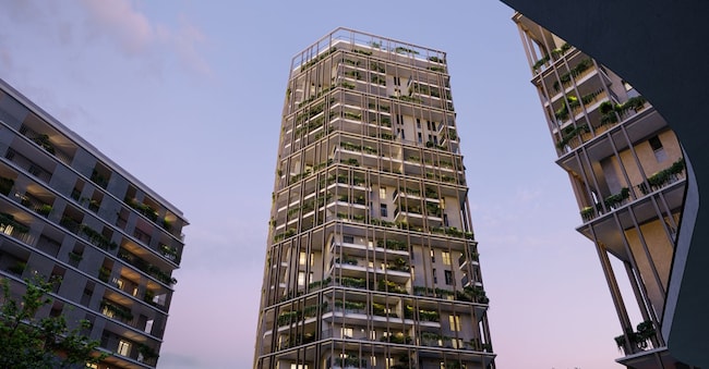 Il rendering della torre Inspire UpTown