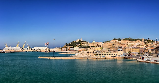 Panoramic view of the port of Ancona in the Marche region, Italy. Ruben - stock.adobe.com