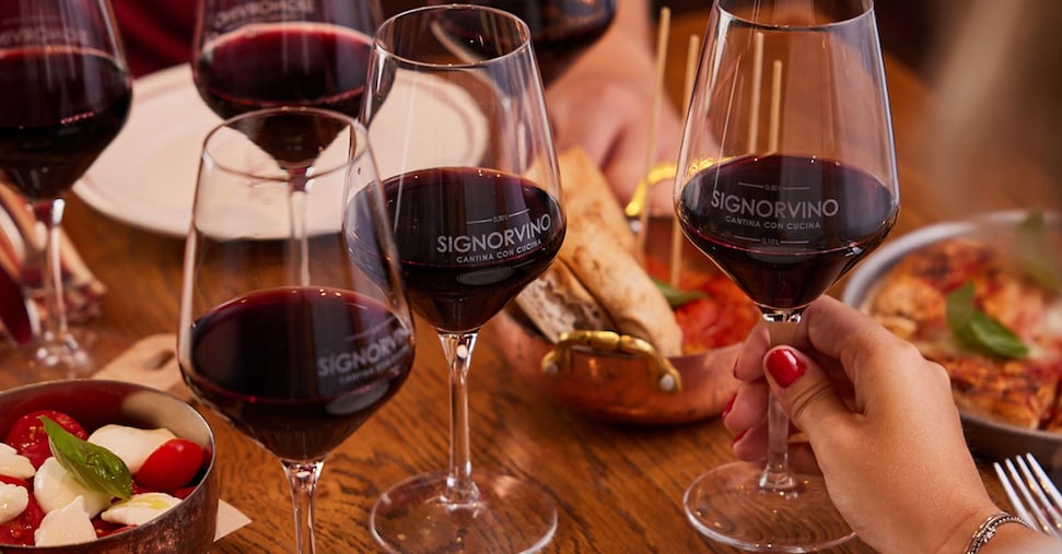 Signorvino cresce con la ristorazione e i calici serviti