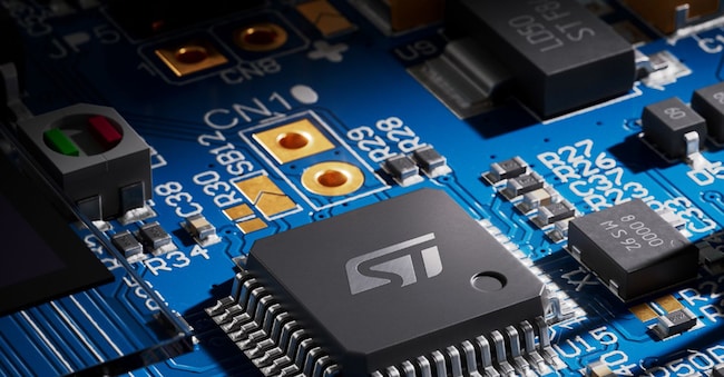 STM ST MICROELECTRONICS STMICROELECTRONICS AZIENDA PRODUZIONE COMPONENTI ELETTRONICI SEMICONDUTTORI SEMICONDUTTORE MICROELETTRONICA ELETTRONICA CIRCUITI CIRCUITO CHIP MICROCHIP IMAGOECONOMICA
