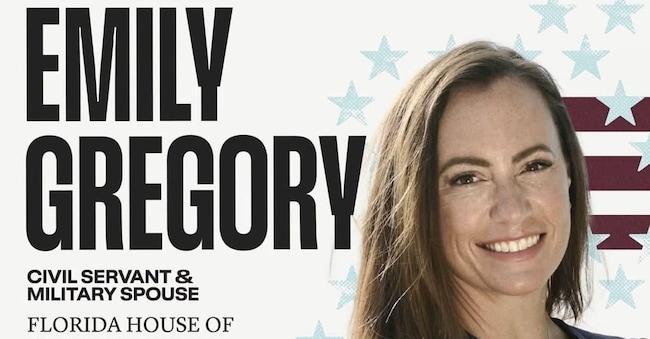 Poster in sostegno alla candidatura di Emily Gregory Instagram/emilygregoryforflorida