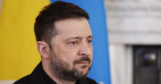 Il presidente ucraino Volodymyr Zelensky.  EPA/DAVID CLIFF/POOL EPA