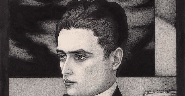 Alberto Martini, Autoritratto, 1905, china su cartone, cm 41,2x32,2. Courtesy Galleria Laocoonte / W. Apolloni