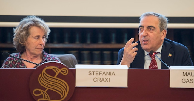 Maurizio Gasparri e Stefania Craxi LAPRESSE