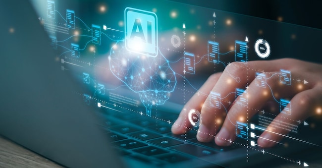 AI or Artificial intelligence concept. Businessman using computer use ai to help business and used in daily life, Digital Transformation, Internet of Things, Artificial intelligence brain, ChatGPT, FAMILY STOCK - stock.adobe.com
