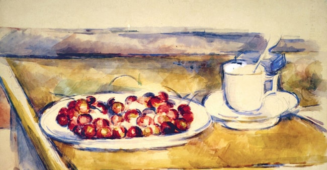 L'opera di Paul Cézanne "Natura morta con ciliegie", rubata dalla collezione della Villa dei Capolavori della Fondazione Magnani Rocca di Traversetolo, Parma, 29 marzo 2026, WEB/FONDAZIONE MAGNANI  ANSA