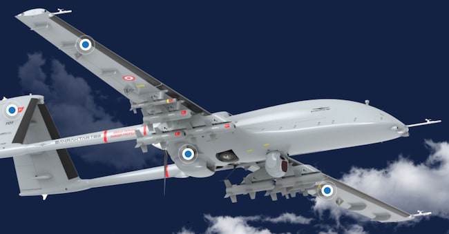 Un’immagine del drone Bayraktar TB3. Se ne vuole dotare la Marina Militare 