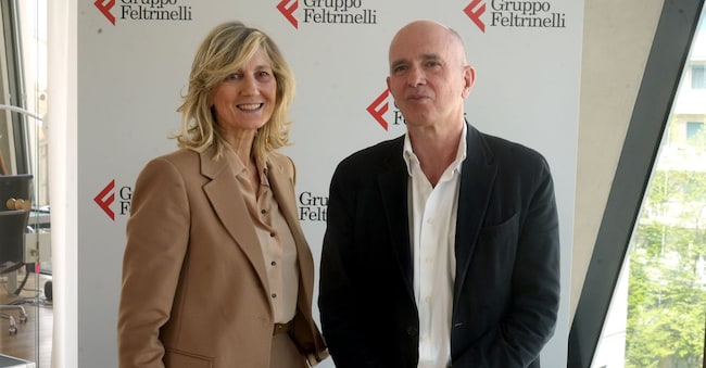 La ceo di Feltrinelli, Alessandra Carra e il presidente del Gruppo, Carlo Feltrinelli 7146