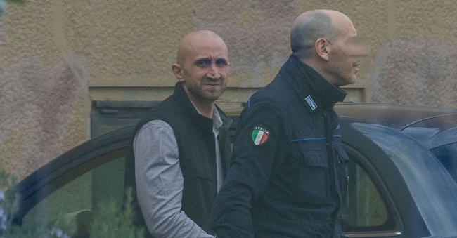 Luca Lucci alla fine dell’udienza in Aula Bunker di Piazza Filangieri LAPRESSE