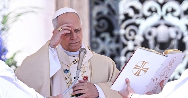 Pope Leo XIV presides the Holy mass on Easter day in Saint Peter's Square, Vatican City, 5 April 2026. ANSA/RICCARDO ANTIMIANI ANSA