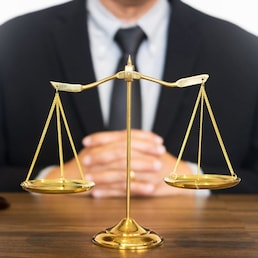 gavel and soundblock of justice law and lawyer working on wooden desk background