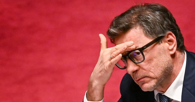 Il ministro dell'Economia, Giancarlo Giorgetti, durante il question time al Senato, Roma, 9 aprile 2026. ANSA/RICCARDO ANTIMIANI ANSA