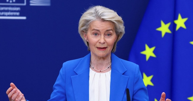 La presidente della Commissione europea Ursula von der Leyen REUTERS