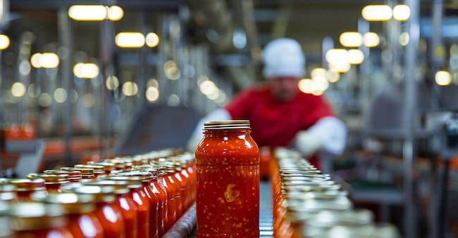 Produzione conserve di pomodoro, salsa e pelati  (Imagoeconomica)