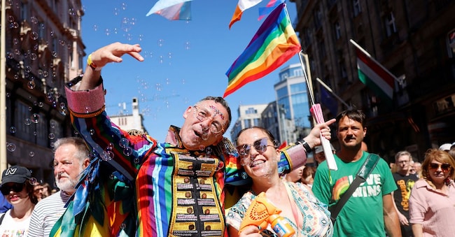 People attend The Budapest Pride March in Budapest, Hungary, June 28, 2025. REUTERS/Lisa Leutner REUTERS
