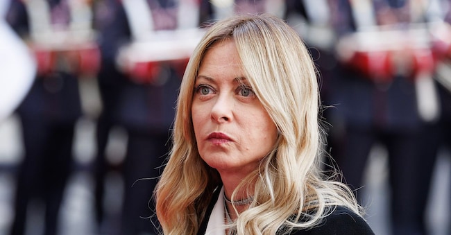 La presidente del Consiglio Giorgia Meloni a Palazzo Chigi in occasione dell’incontro con il primo ministro della Repubblica d’Albania Edi Rama, Roma, Giovedì 16 Aprile 2026 (Foto Roberto Monaldo / LaPresse)   Italian premier Giorgia Meloni at Palazzo Chigi during the meeting whit the prime minister of the Republic of Albania Edi Rama, Rome, Thursday, April 16, 2026 (Photo by Roberto Monaldo / LaPresse) LAPRESSE