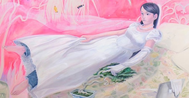 «Honeymoon», 2026, di Ibuki Inoue, olio su tela Courtesy l’artista e Ciaccia Levi (Parigi, Milano)