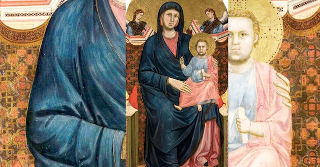 Giotto, «Madonna di San Giorgio alla Costa» (dettaglio), 1290 circa, Firenze, Museo Diocesano di Santo Stefano al Ponte