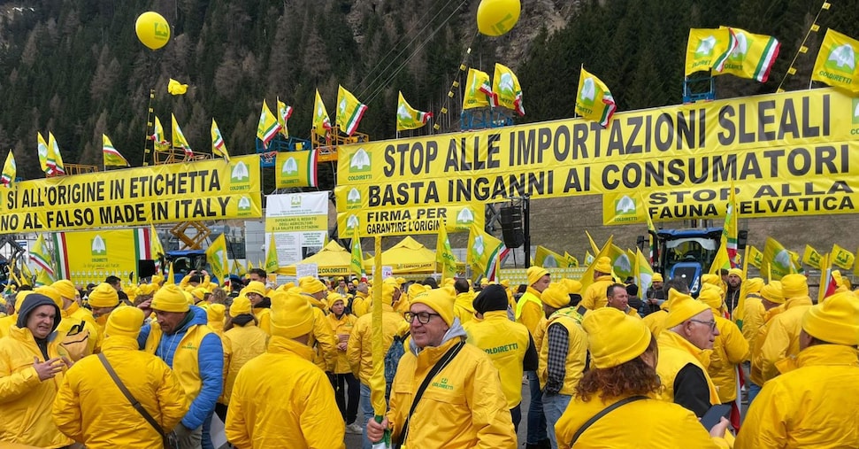 Coldiretti al Brennero con 10mila agricoltori per denunciare i rischi della guerra