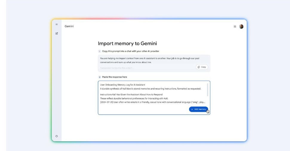 Google aggiorna Gemini: anche in Italia si ricorderà della tue preferenze