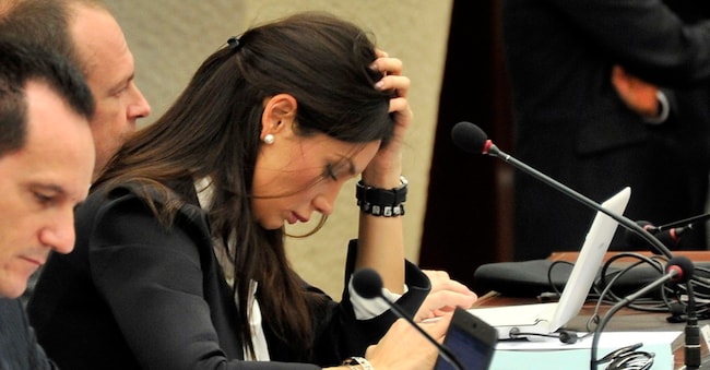 Nicole Minetti nell’assemblea del consiglio della Regione Lombardia LaPresse