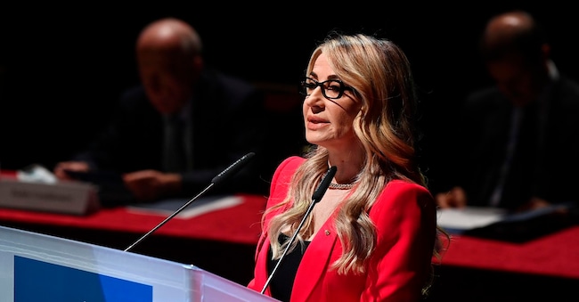 Romana Liuzzo, presidente della Fondazione Guido Carli, durante la cerimonia di premiazione del XII Edizione del Premio Guido Carli allÕAuditorium Parco della Musica, Roma, 07 maggio 2021. ANSA/RICCARDO ANTIMIANI ANSA