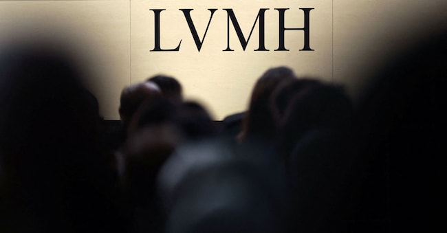 The logo of LVMH is seen during the annual shareholders meeting of LVMH Moet Hennessy Louis Vuitton in Paris, France, April 23, 2026. REUTERS/Stephanie Lecocq REUTERS
