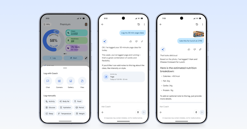 L’app Fitbit cambia, Google lancia il Coach Ai con Gemini e un tracker senza schermo