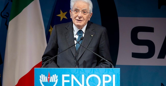 Il Presidente Sergio Mattarella alla cerimonia in occasione del centenario della giornata internazionale dell’infermiere, Roma, 12 Maggio 2026.  ANSA