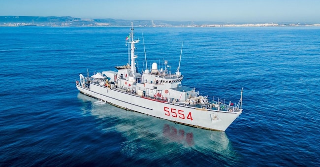 Il cacciamine Gaeta della Marina Militare, Roma, 17 Aprile 2026.  (Ansa)