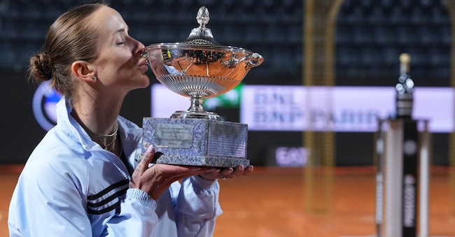 Elina Svitolina   durante la finale del singolare femminile tra Coco Gauff (USA) ed Elina Svitolina (UKR) agli Internazionali d'Italia a Roma, sabato 16 maggio 2026. (Alfredo Falcone/LaPresse) LAPRESSE