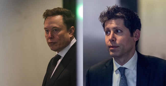 Foto Combo di Elon Musk e Sam Altman Reuters