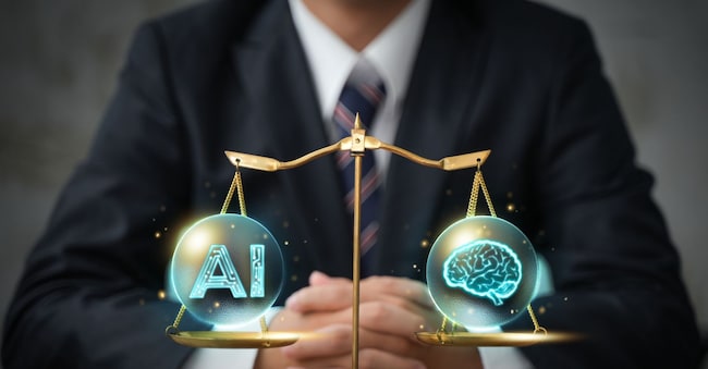 AI ethics and legal concepts artificial intelligence law and online technology of legal regulations Controlling artificial intelligence technology is a high risk. Sansert - stock.adobe.com