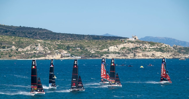 22 May 2026. Louis Vuitton 38th America's Cup - Preliminary Regatta Sardinia. Race Day 1 . Ricardo Pinto / America’s Cup