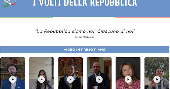 Un’immagine del sito “I volti della Repubblica”