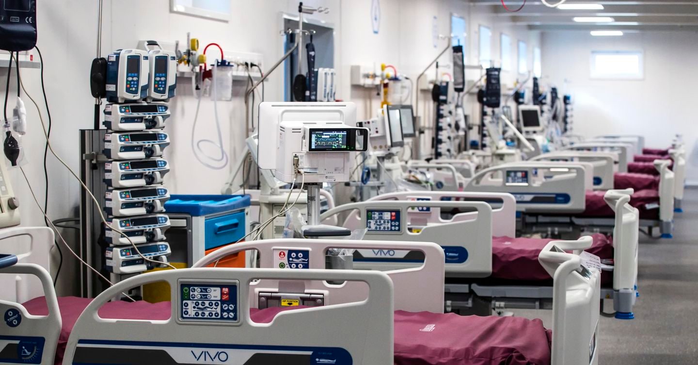 Il reparto Terapia intensiva Covid presso l'Ospedale Umberto I. ANSA/ANGELO CARCONI ANSA