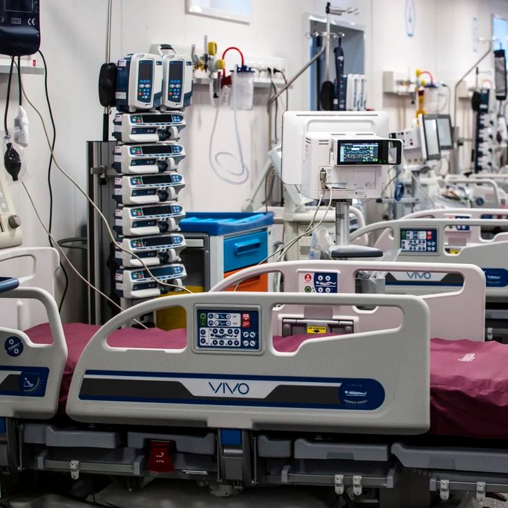 Il reparto Terapia intensiva Covid presso l'Ospedale Umberto I. ANSA/ANGELO CARCONI ANSA