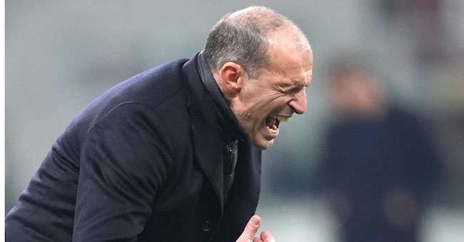L'allenatore del Milan Massimiliano Allegri durante la partita di Serie A tra Milan e Genoa allo stadio San Siro di Milano, nel nord Italia - giovedì 8 gennaio 2025. Sport - Calcio. (Foto di Spada/Lapresse) LAPRESSE