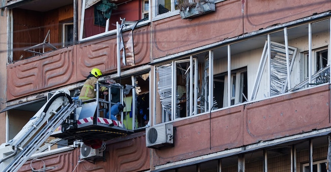 Edificio danneggiato da un attacco russo nella città di Kramatorsk, Ucraina REUTERS