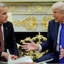 Il premier del Canada Mark Carney ricevuto da Donald Trump alla Casa Bianca, lo scorso ottobre REUTERS