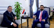 Kamel Ghribi with Ali al-Zaidi Prime Minister of Iraq