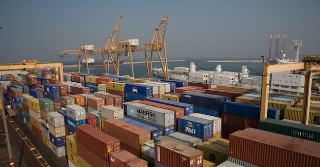 Il porto container di Jebel Ali Alamy Stock Photo