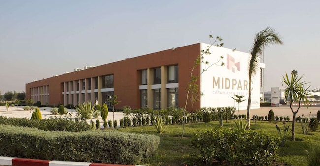 Uno degli edifici del centro poli industriale Midparc nei pressi di Casablanca
