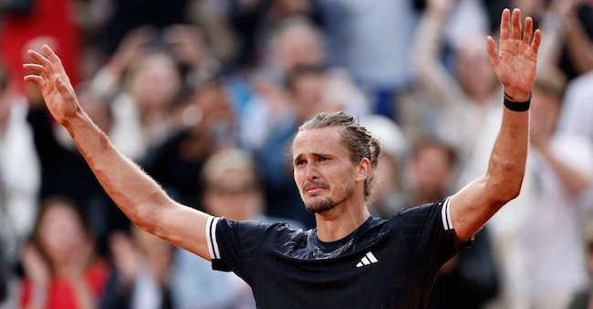  Alexander Zverev dopo la vittoria al quinto seto contro Flavio Cobolli REUTERS/Benoit Tessier REUTERS