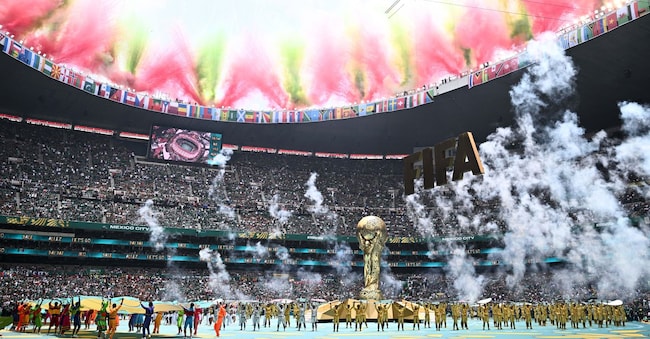 Campionati Mondiali Coppa del Mondo Mondiale Messico-Sudafrica nella foto una panoramica dello stadio Azteca durante la cerimonia inaugurale -Italy Photo Press 16878
