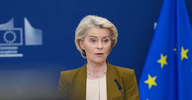 La presidente della Commissione europea Ursula von der Leyen  APN
