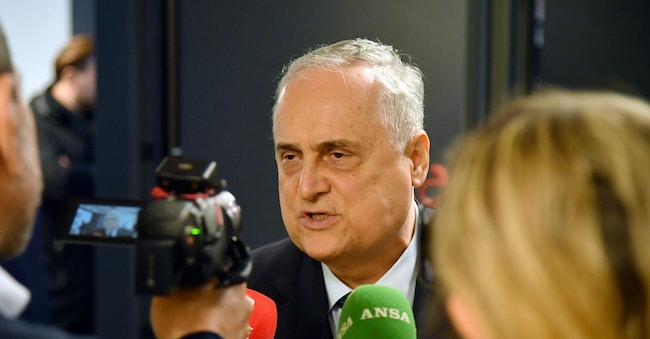 Il Presidente della SS Lazio e senatore Claudio Lotito  ANSA